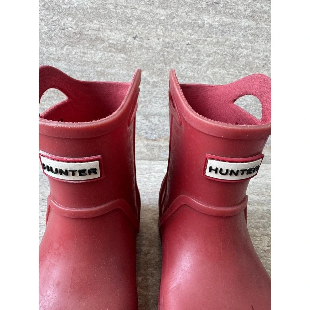 Hunter Youth Girls Rain Boots Red/Pink Size 13 UK 12 EU 31 Darling Rare! - Picture 3 of 9